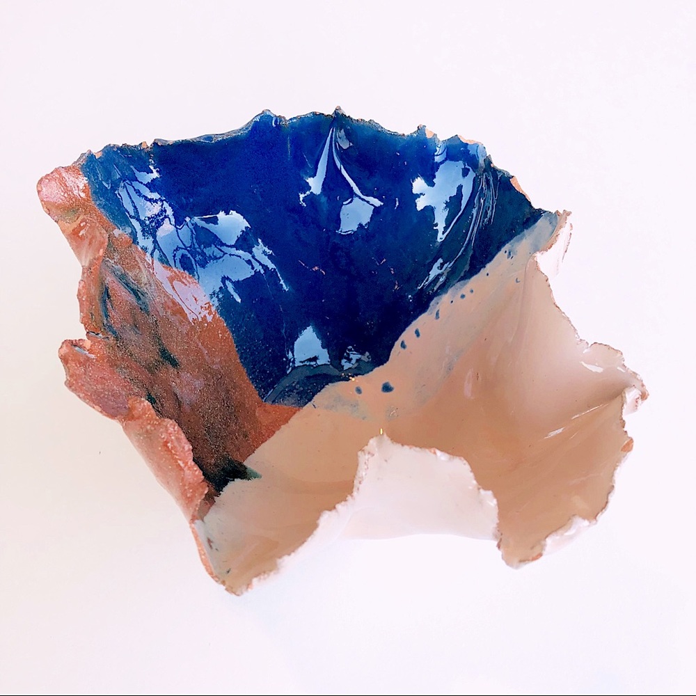 Handmade Glazed Ceramic Trinket Bowl / Dish